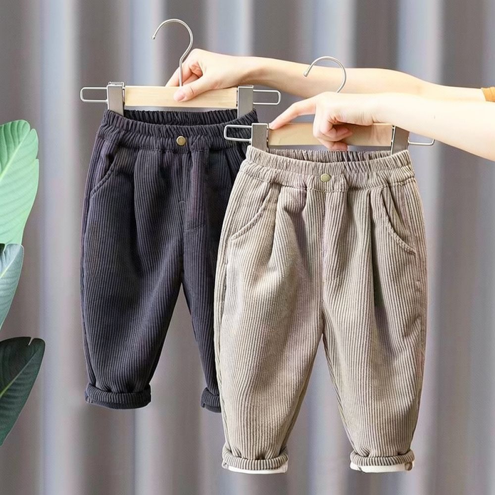 Corduroy Pant Warm - Dziecięce spodnie z podszewką z polaru,