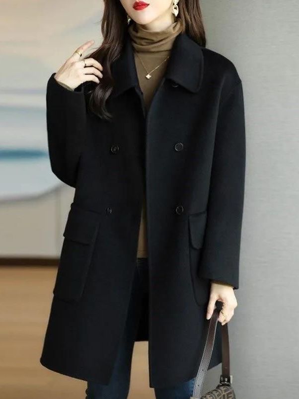 Stylowy, średniej długości weł – Wool Coat Peacoat recenzja i cena
